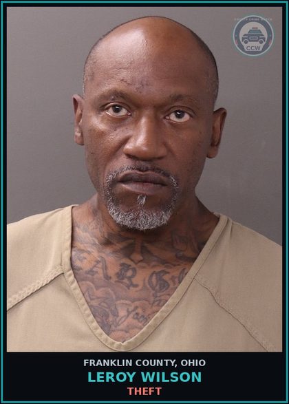 CCW arrest card for Leroy Wilson in Franklin County: THEFT