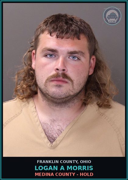 CCW arrest card for Logan A Morris in Franklin County: MEDINA COUNTY - HOLD