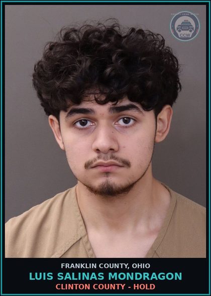 CCW arrest card for Luis Salinas Mondragon in Franklin County: CLINTON COUNTY - HOLD