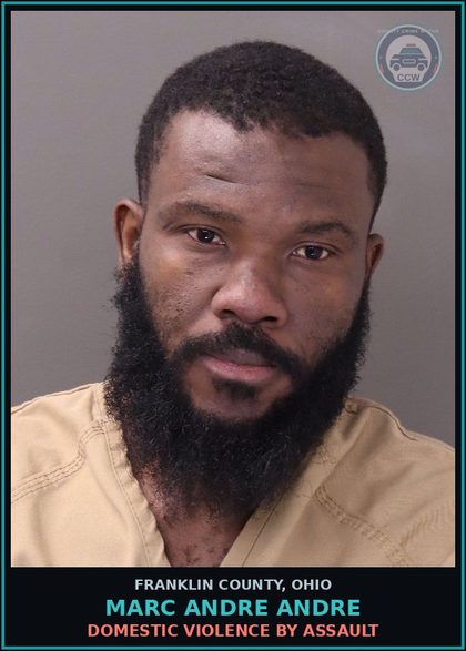 CCW arrest card for Marc Andre Andre in Franklin County: DOMESTIC VIOLENCE BY ASSAULT