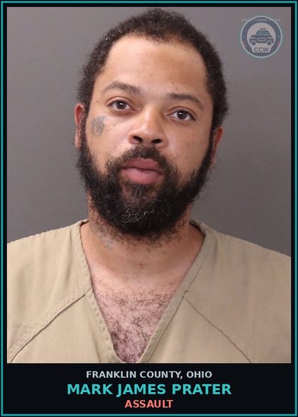 CCW arrest card for Mark James Prater in Franklin County: ASSAULT