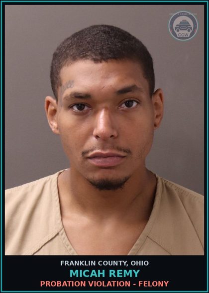 CCW arrest card for Micah Remy in Franklin County: PROBATION VIOLATION - FELONY