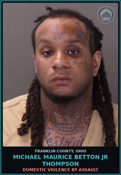 CCW arrest card for Michael Maurice Betton Jr Thompson in Franklin County: APA PAROLE HOLD