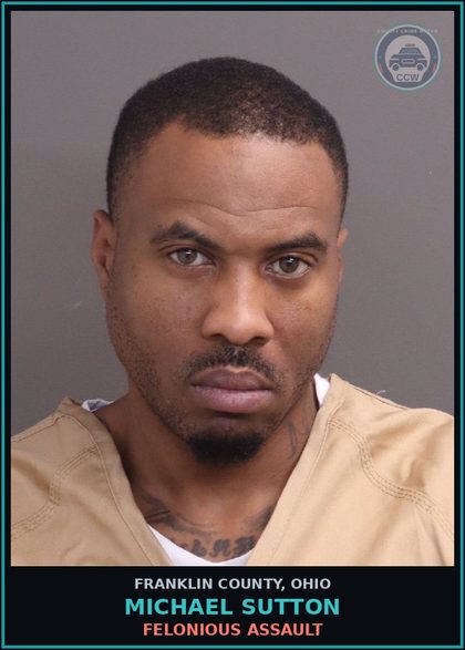 CCW arrest card for Michael Sutton in Franklin County: FELONIOUS ASSAULT