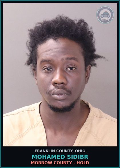 CCW arrest card for Mohamed Sidibr in Franklin County: MORROW COUNTY - HOLD