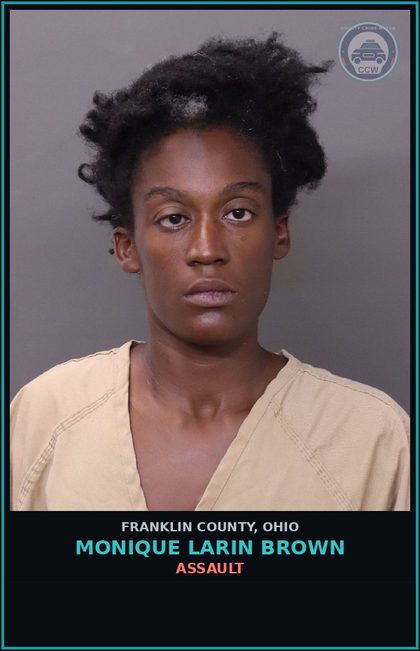 CCW arrest card for Monique Larin Brown in Franklin County: POSSESSION OF DRUG PARAPHERNALIA