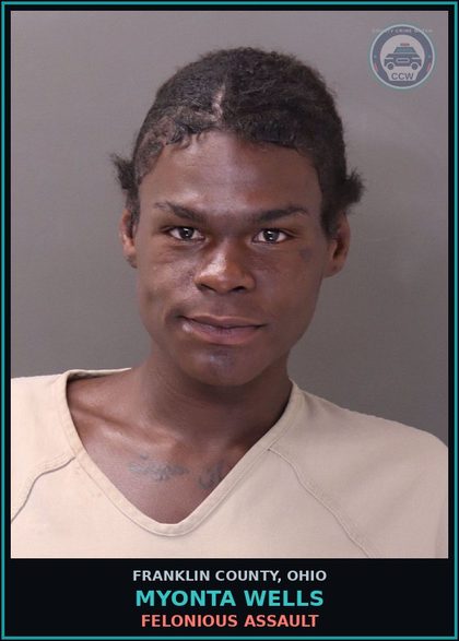 CCW arrest card for Myonta Wells in Franklin County: FELONIOUS ASSAULT