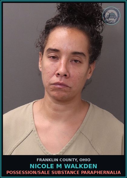 CCW arrest card for Nicole M Walkden in Franklin County: POSSESSION/SALE DRUG PARAPHERNALIA