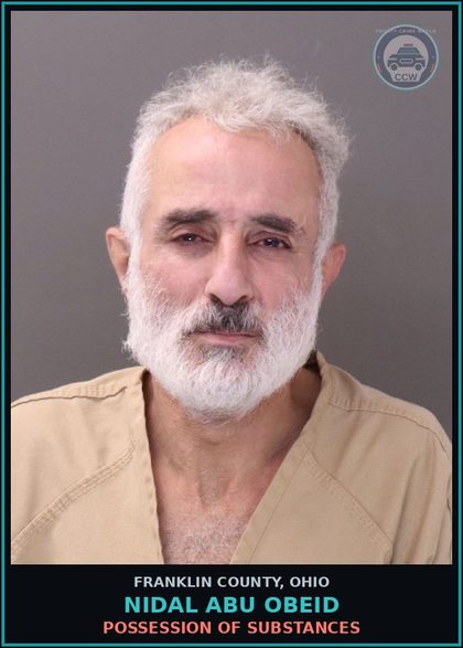 CCW arrest card for Nidal Abu Obeid in Franklin County: POSSESSION OF DRUGS