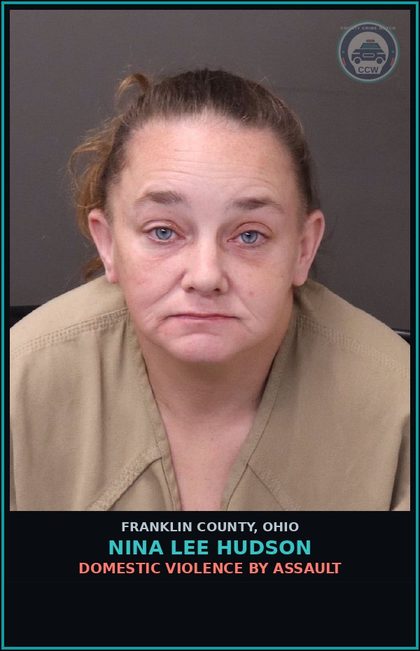 CCW arrest card for Nina Lee Hudson in Franklin County: O.M.V.I. DRUGS AND/OR ALCOHOL