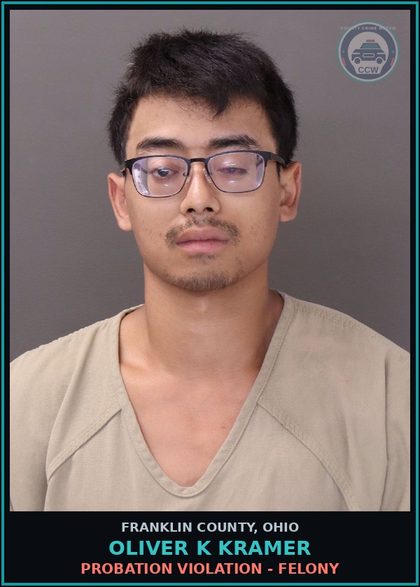 CCW arrest card for Oliver K Kramer in Franklin County: PROBATION VIOLATION - FELONY
