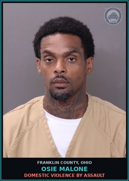 CCW arrest card for Osie Malone in Franklin County: DOMESTIC VIOLENCE BY ASSAULT