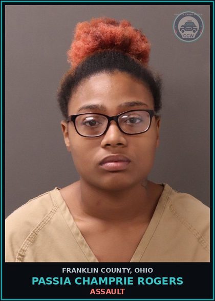 CCW arrest card for Passia Champrie Rogers in Franklin County: ASSAULT