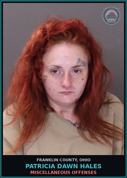 CCW arrest card for Patricia Dawn Hales in Franklin County: MISCELLANEOUS OFFENSES