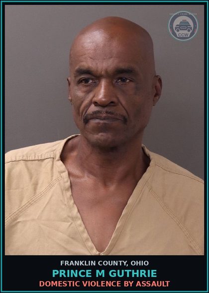 CCW arrest card for Prince M Guthrie in Franklin County: DOMESTIC VIOLENCE BY ASSAULT