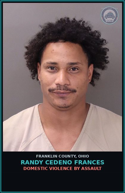 CCW arrest card for Randy Cedeno Frances in Franklin County: DRIVING UNDER SUSPENSION