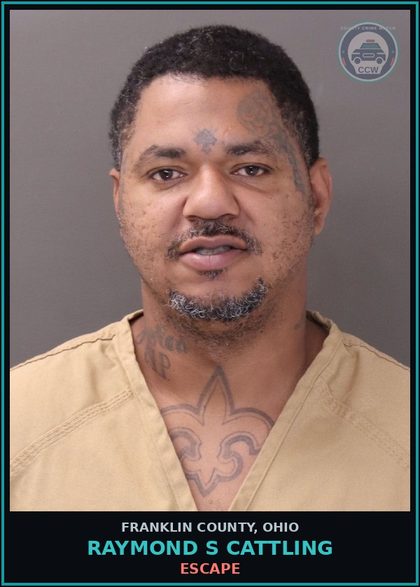 CCW arrest card for Raymond S Cattling in Franklin County: ESCAPE