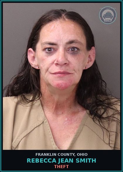 CCW arrest card for Rebecca Jean Smith in Franklin County: THEFT
