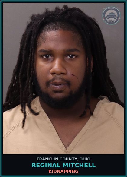 CCW arrest card for Reginal Mitchell in Franklin County: KIDNAPPING