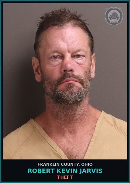 CCW arrest card for Robert Kevin Jarvis in Franklin County: THEFT