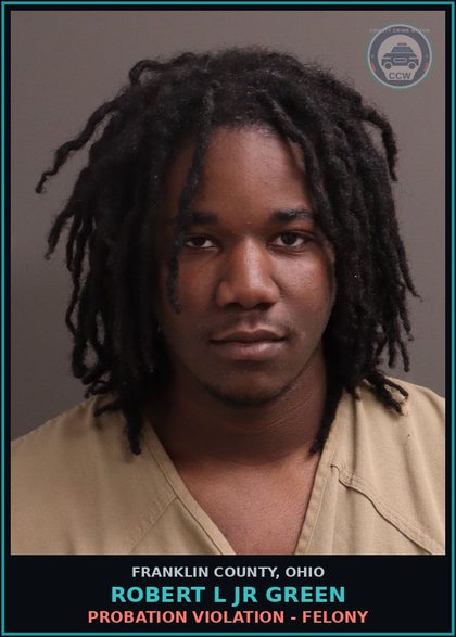 CCW arrest card for Robert L Jr Green in Franklin County: PROBATION VIOLATION - FELONY