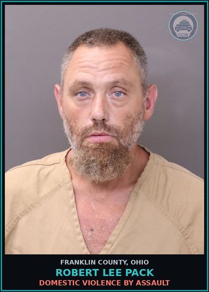 CCW arrest card for Robert Lee Pack in Franklin County: DRIVING UNDER FINANCIAL LAW SUSPENSION OR CANCELL