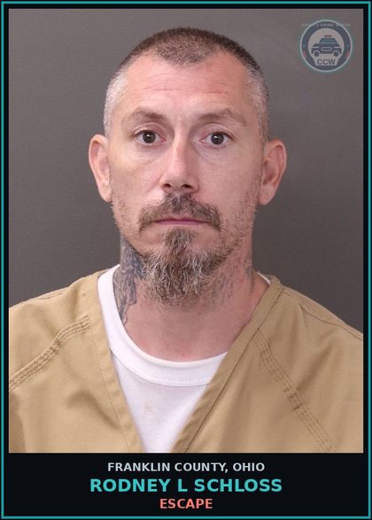 CCW arrest card for Rodney L Schloss in Franklin County: ESCAPE
