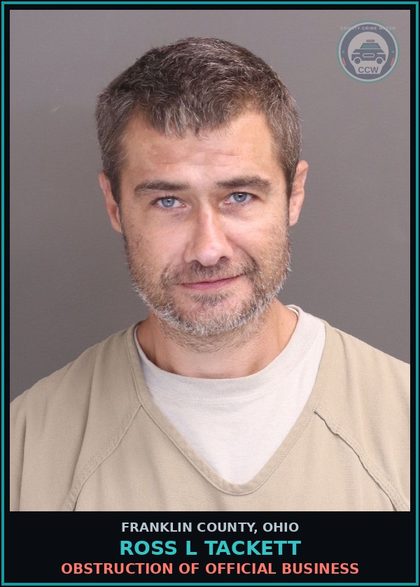 CCW arrest card for Ross L Tackett in Franklin County: BREAKING AND ENTERING