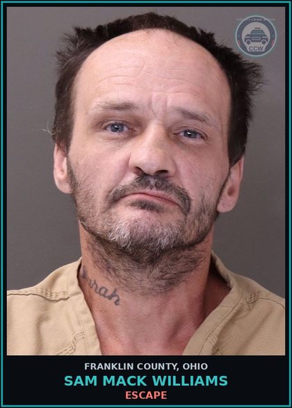 CCW arrest card for Sam Mack Williams in Franklin County: ESCAPE