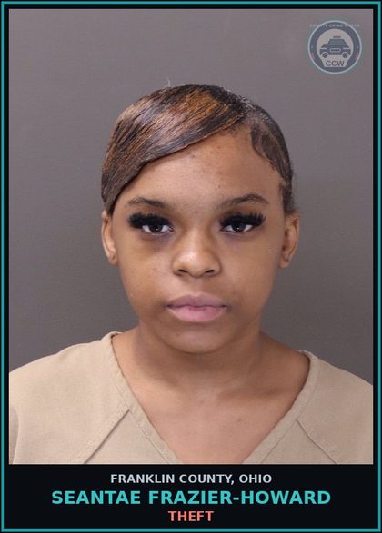 CCW arrest card for Seantae Frazier-Howard in Franklin County: THEFT