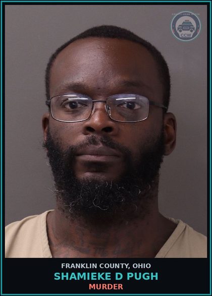 CCW arrest card for Shamieke D Pugh in Franklin County: MURDER
