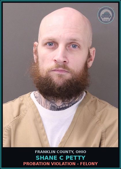 CCW arrest card for Shane C Petty in Franklin County: POSSESSION OF DRUGS