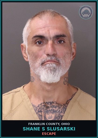 CCW arrest card for Shane S Slusarski in Franklin County: ESCAPE