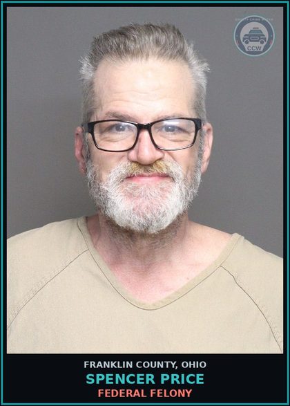 CCW arrest card for Spencer Price in Franklin County: FEDERAL FELONY