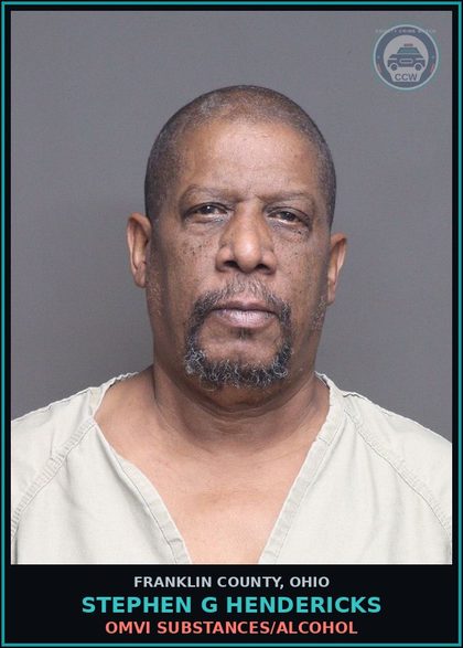 CCW arrest card for Stephen G Hendericks in Franklin County: OMVI DRUGS/ALCOHOL