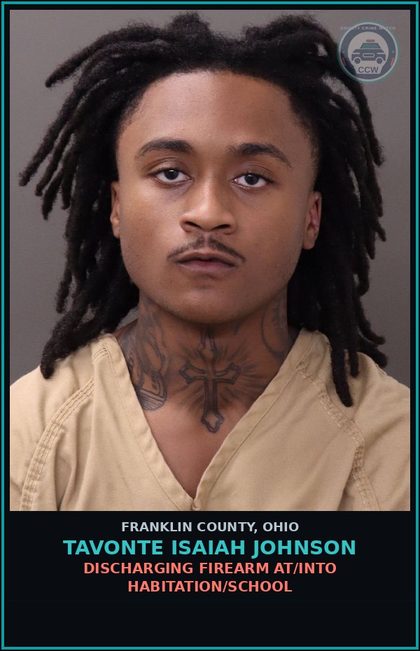 CCW arrest card for Tavonte Isaiah Johnson in Franklin County: SUBPOENA