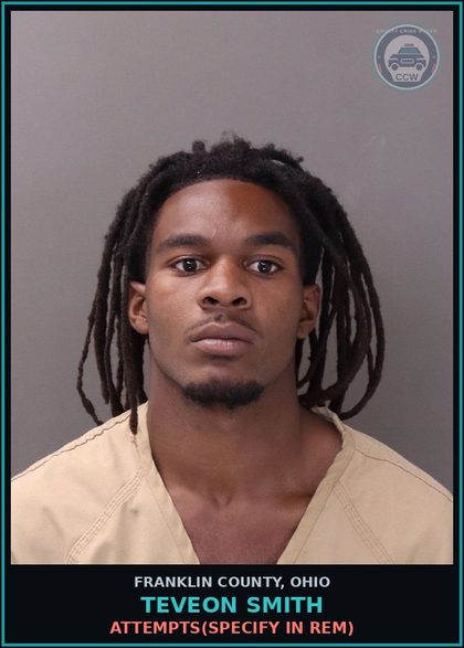 CCW arrest card for Teveon Smith in Franklin County: ATTEMPTS(SPECIFY IN REM)