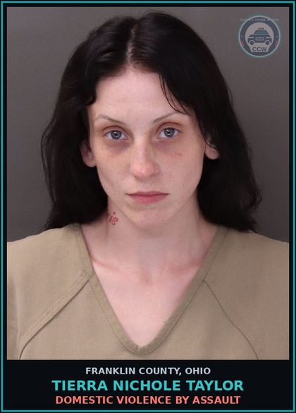 CCW arrest card for Tierra Nichole Taylor in Franklin County: DOMESTIC VIOLENCE BY ASSAULT
