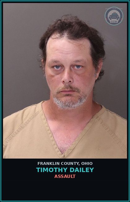 CCW arrest card for Timothy Dailey in Franklin County: ASSAULT