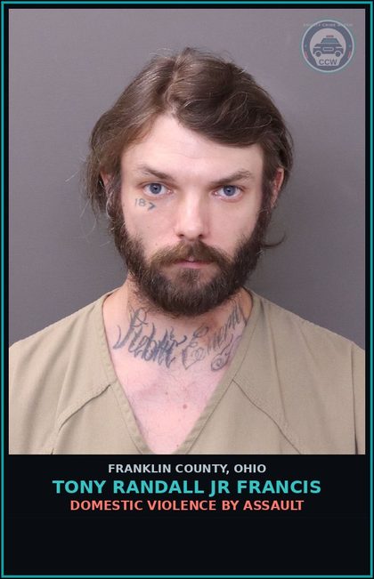 CCW arrest card for Tony Randall Jr Francis in Franklin County: DOMESTIC VIOLENCE THREATS