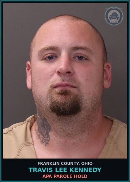 CCW arrest card for Travis Lee Kennedy in Franklin County: APA PAROLE HOLD
