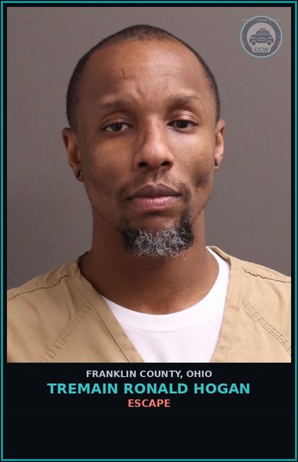 CCW arrest card for Tremain Ronald Hogan in Franklin County: ESCAPE