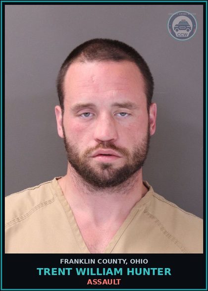 CCW arrest card for Trent William Hunter in Franklin County: ASSAULT