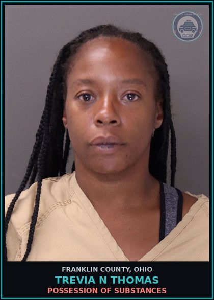 CCW arrest card for Trevia N Thomas in Franklin County: R.S.P. $300-$5000