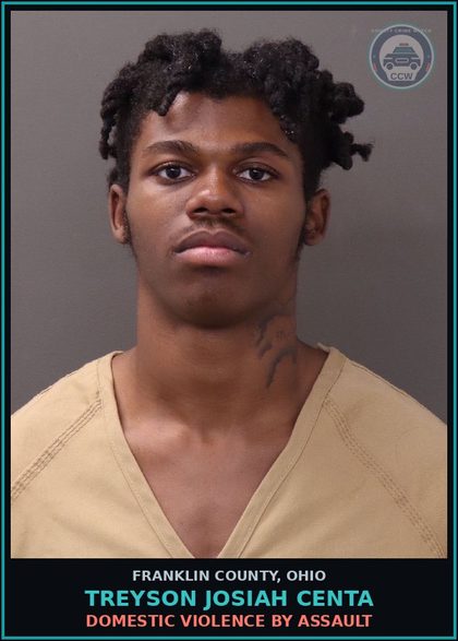 CCW arrest card for Treyson Josiah Centa in Franklin County: DOMESTIC VIOLENCE BY ASSAULT
