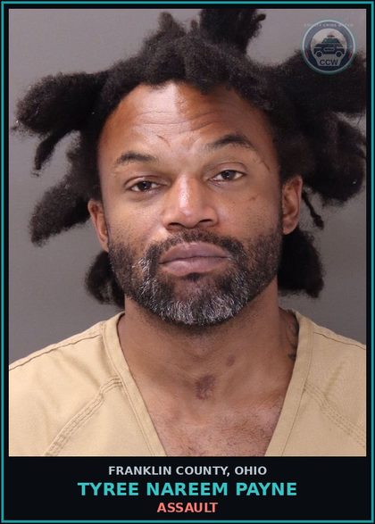 CCW arrest card for Tyree Nareem Payne in Franklin County: ASSAULT