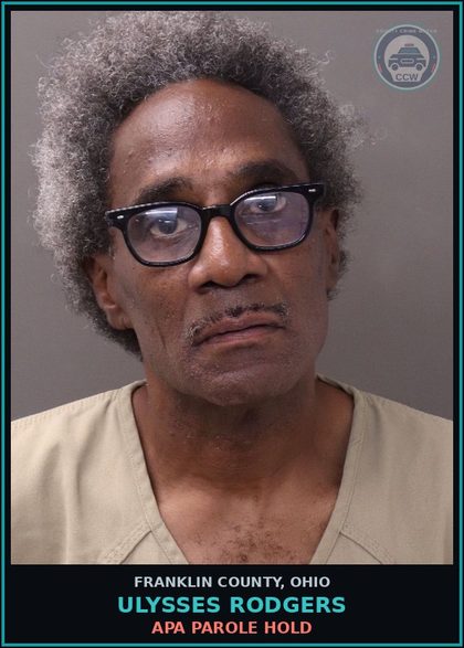 CCW arrest card for Ulysses Rodgers in Franklin County: APA PAROLE HOLD
