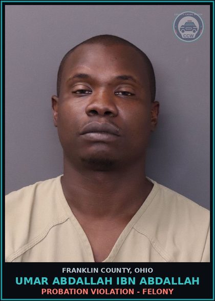 CCW arrest card for Umar Abdallah Ibn Abdallah in Franklin County: PROBATION VIOLATION - FELONY
