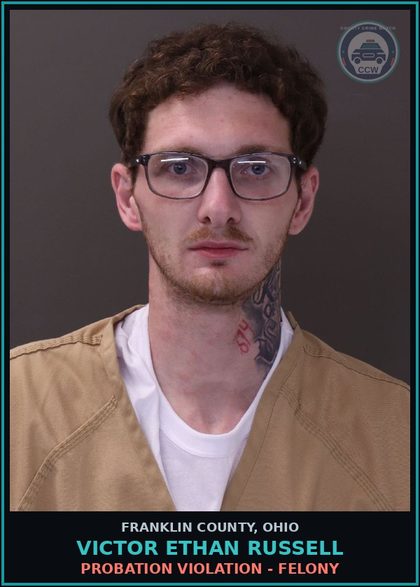 CCW arrest card for Victor Ethan Russell in Franklin County: THEFT,PETTY - LESS THAN $300