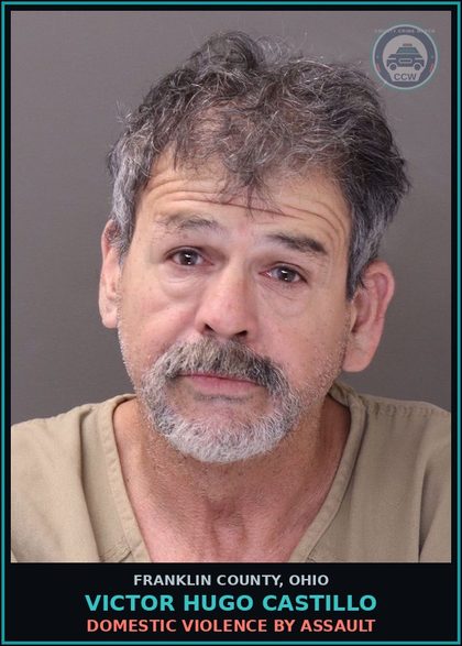 CCW arrest card for Victor Hugo Castillo in Franklin County: DOMESTIC VIOLENCE BY ASSAULT